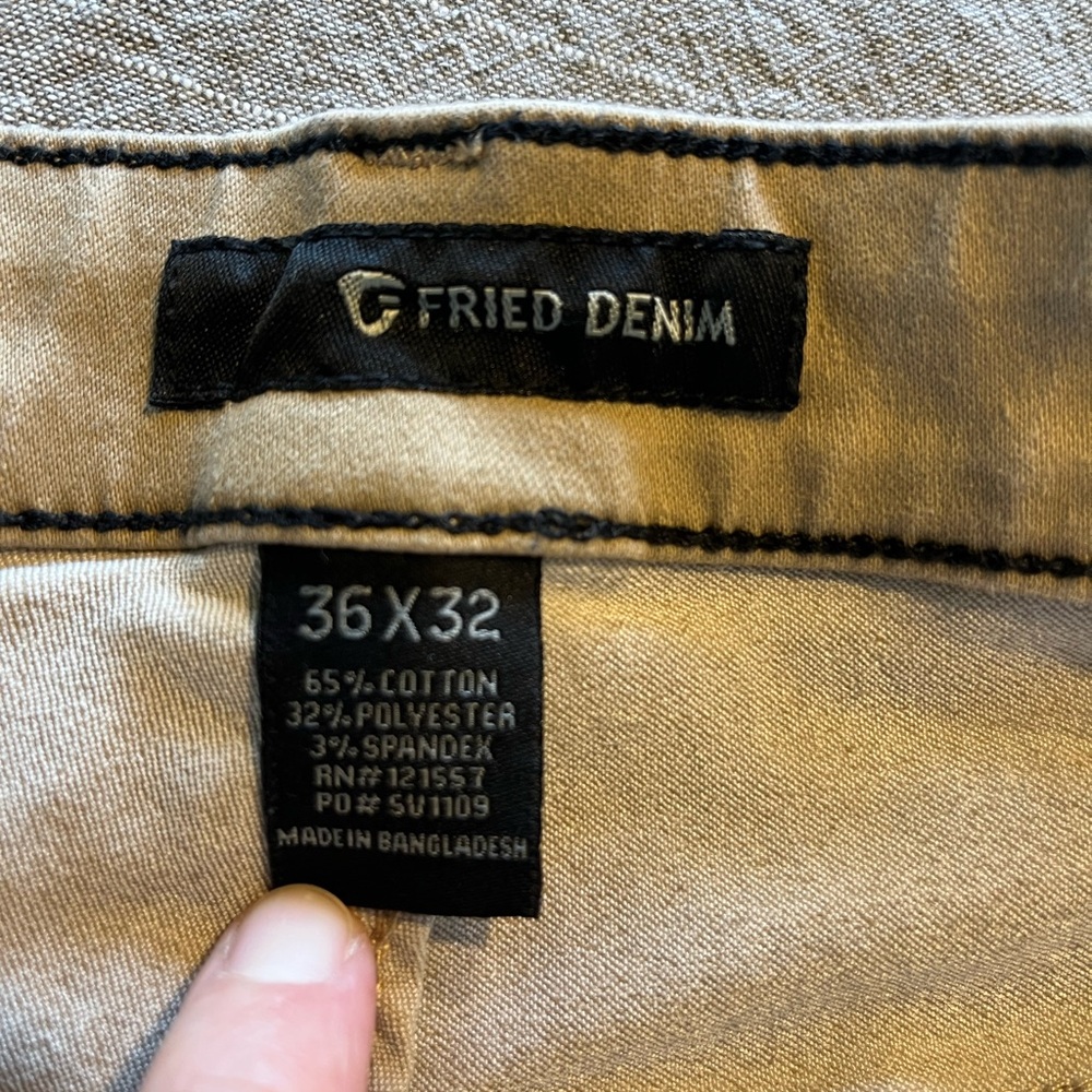 Fried Denim Men's Tan Khaki Pants 36x32 - Picture 8 of 10